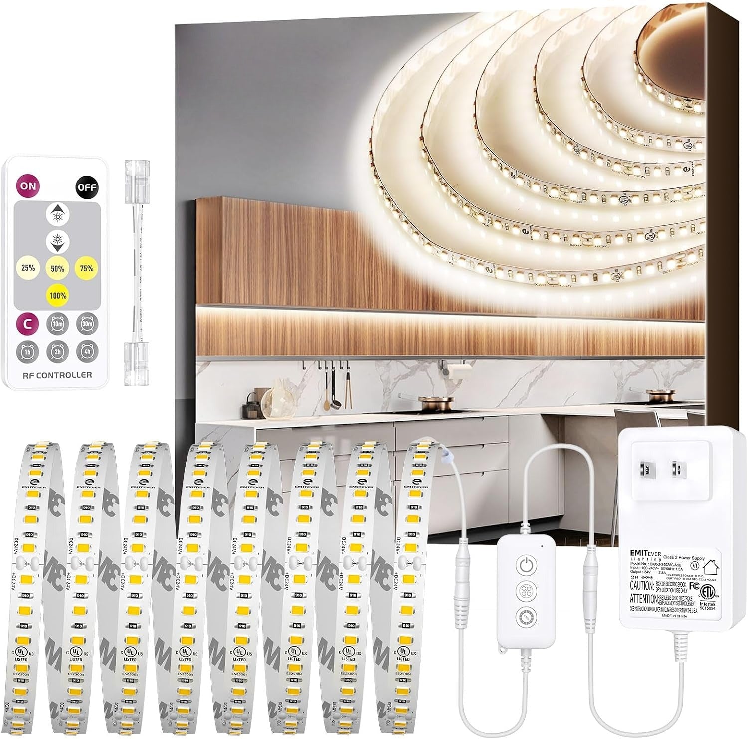 Dimmable Neutral White LED Strip Light Kit