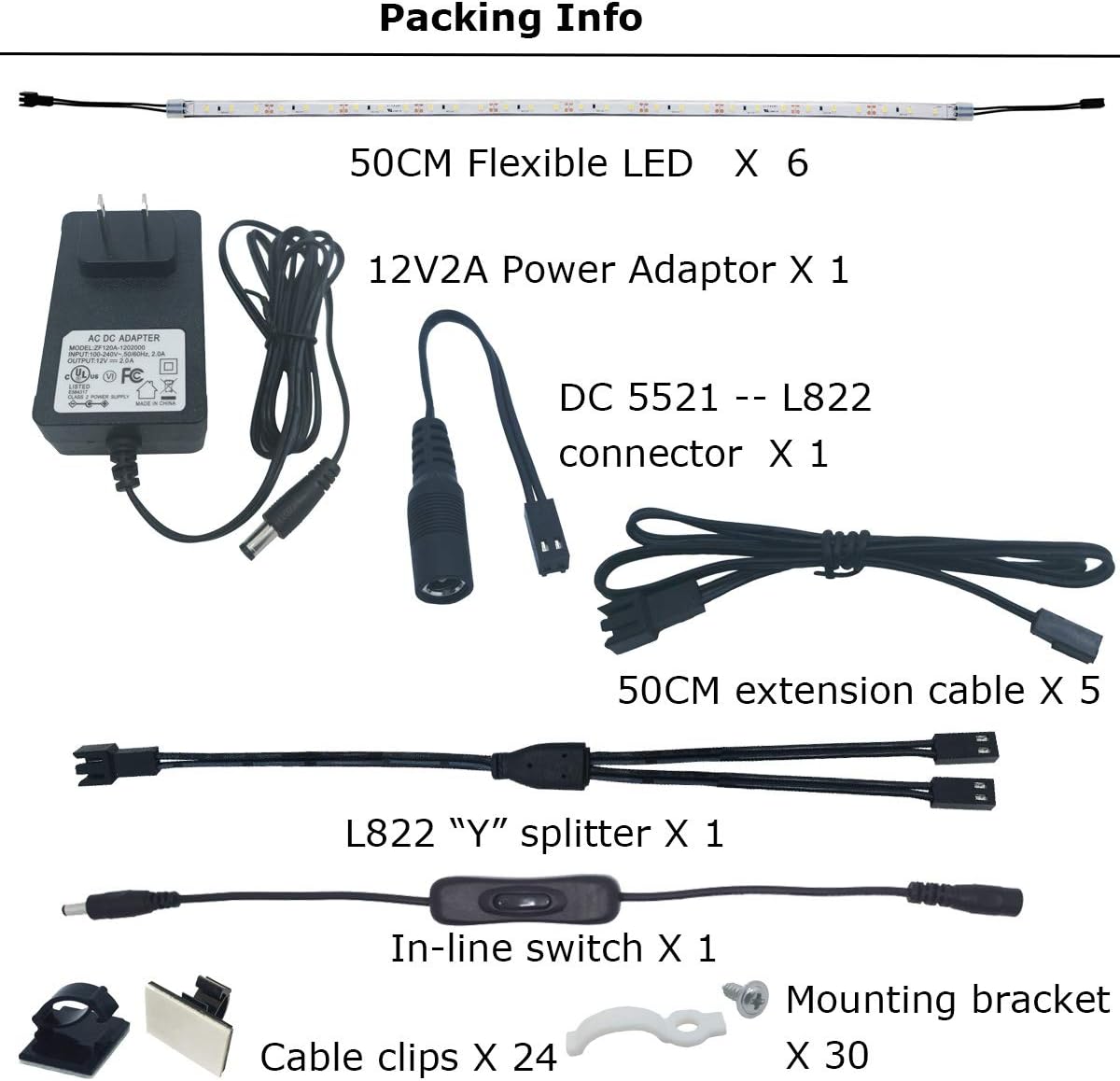 Flexible Warm White LED Under Cabinet Light Kit