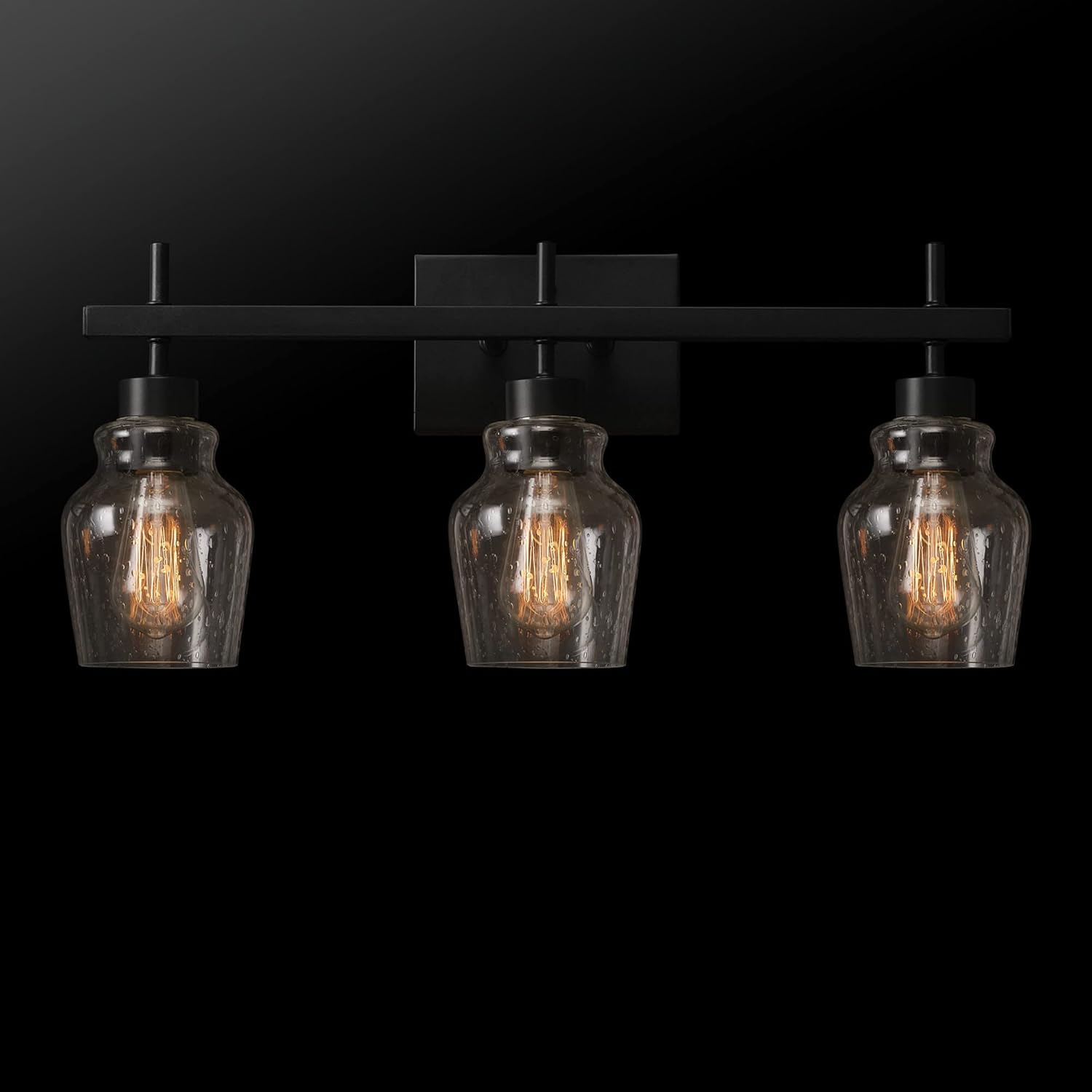 Matte Black Bathroom Vanity Light Accessory Set