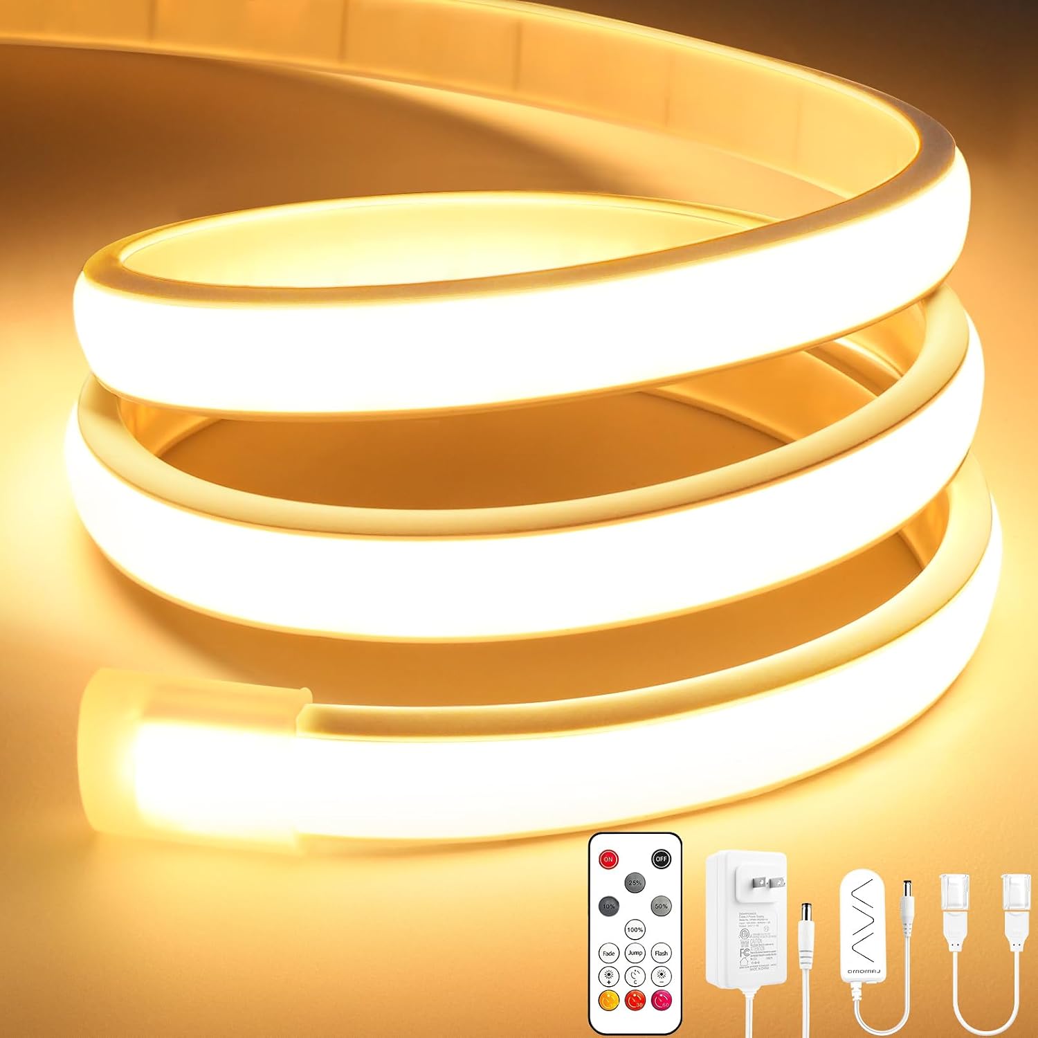 Dimmable Waterproof Warm COB LED Strip Lights