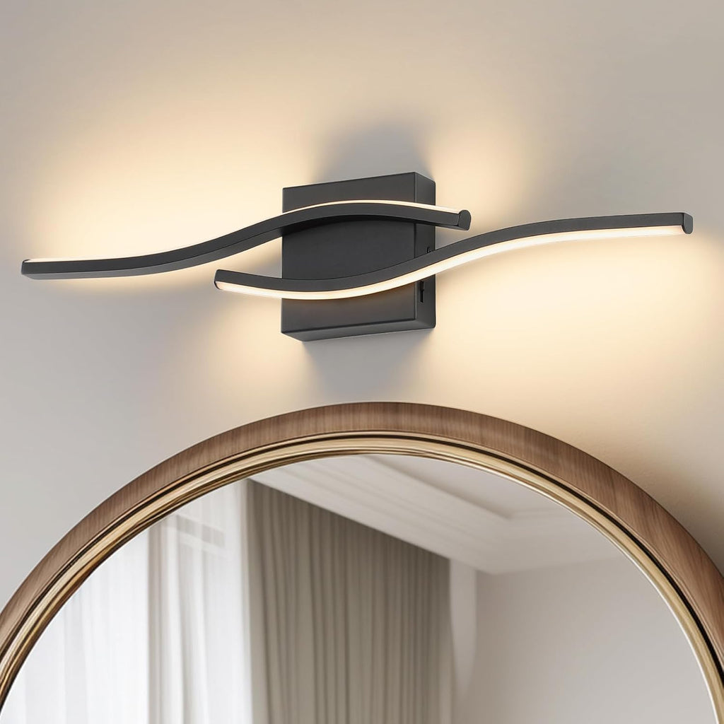 Modern Dimmable LED Black Bathroom Vanity Sconce Light