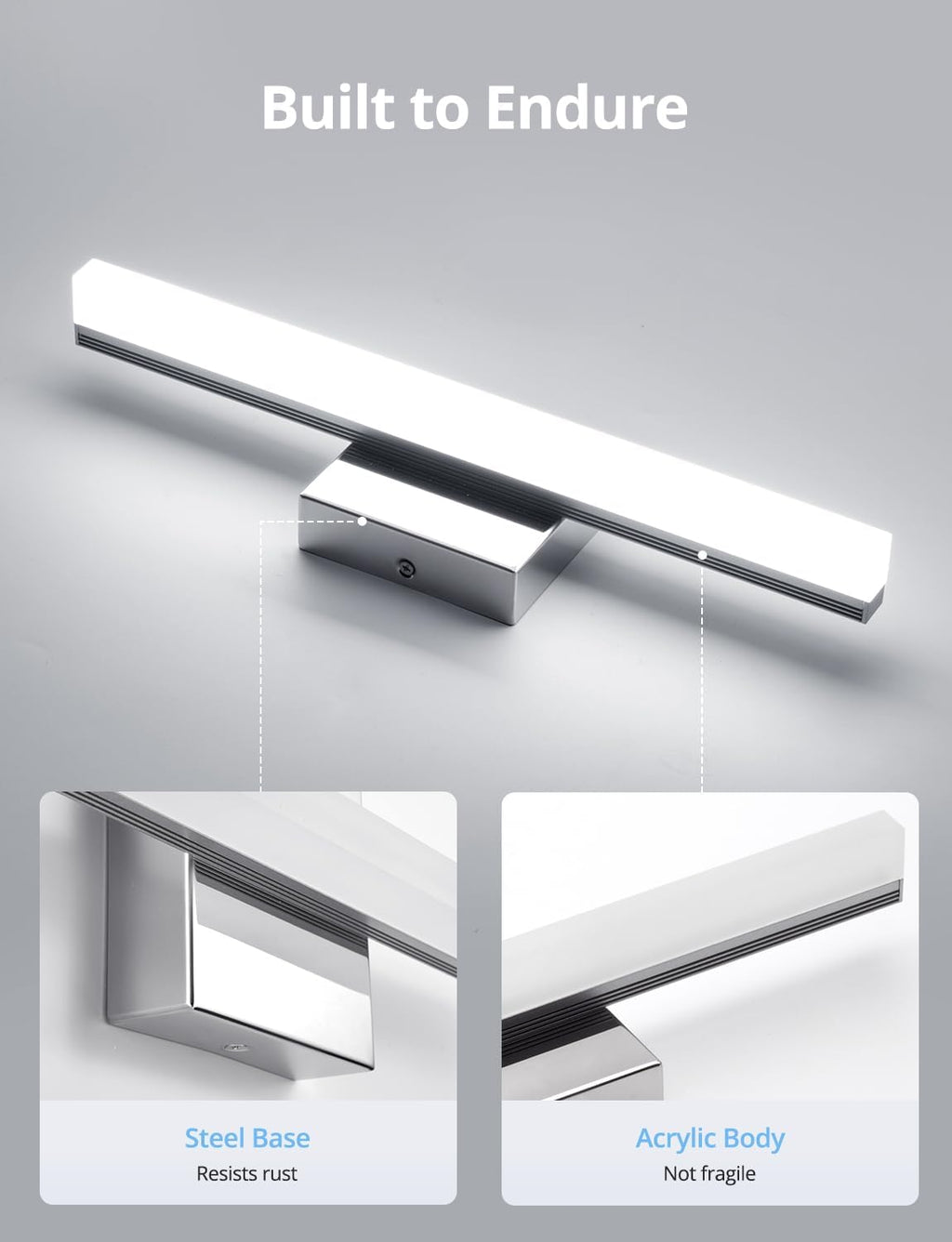 Modern Chrome Bathroom Vanity Wall Lamp Fixture