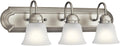 Brushed Nickel 3‑Light Bathroom Vanity Light Fixture