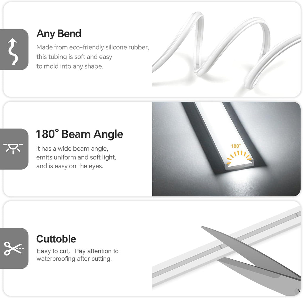 Super‑Bright Silicone COB LED Strip Lights