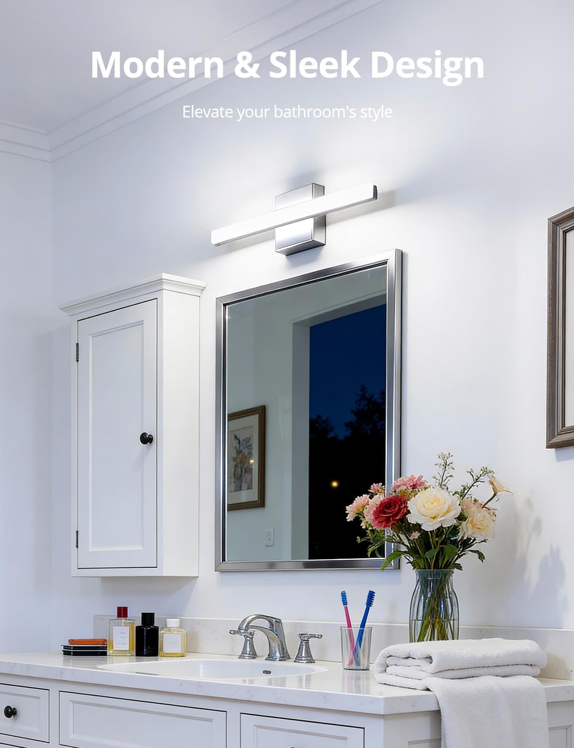 Modern Chrome Bathroom Vanity Wall Lamp Fixture