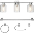 Brushed Nickel Bathroom Vanity Light Accessory Set