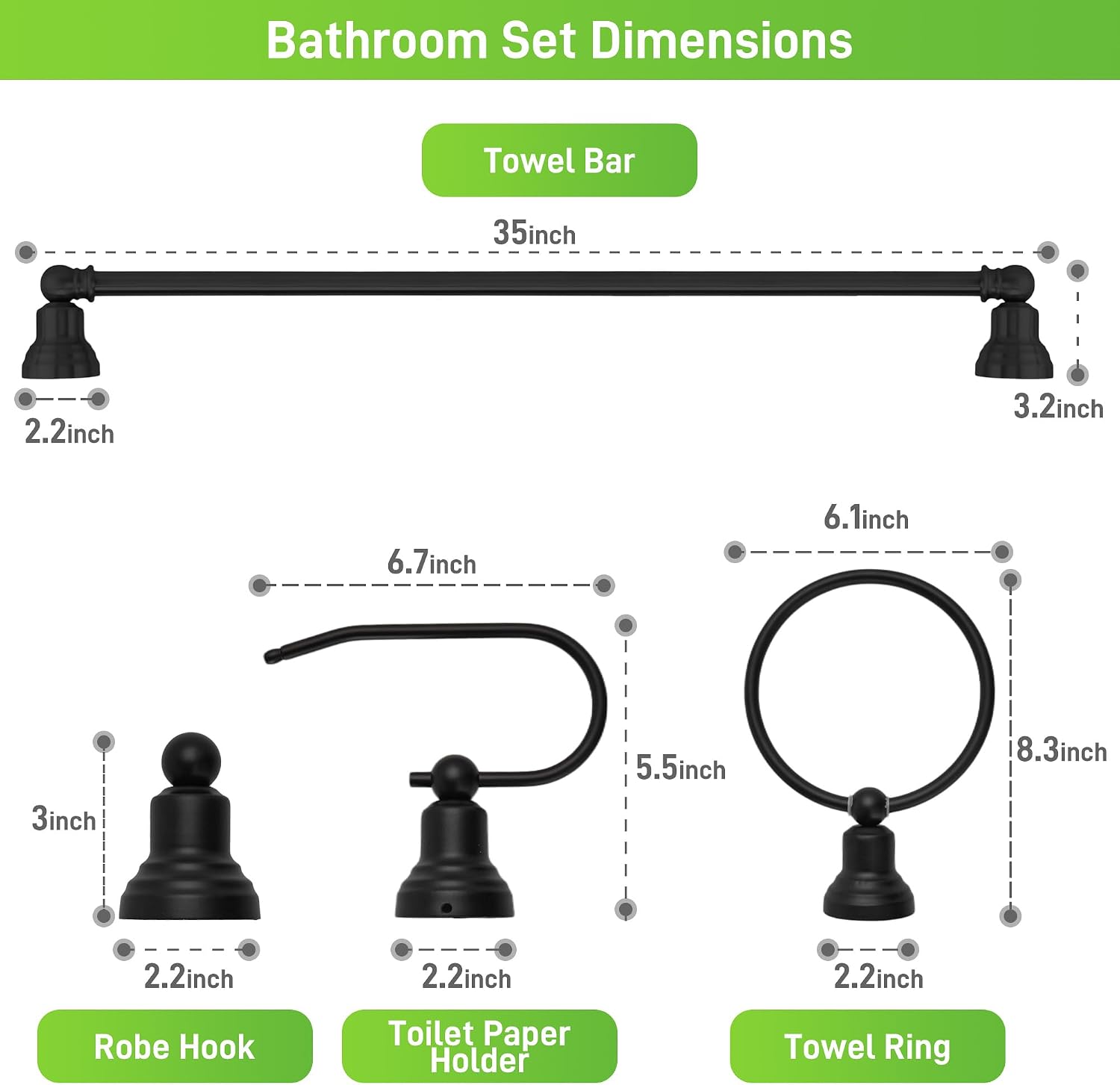 3‑Light Bathroom Vanity Light Accessory Set