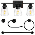 3‑Light Bathroom Vanity Light Accessory Set