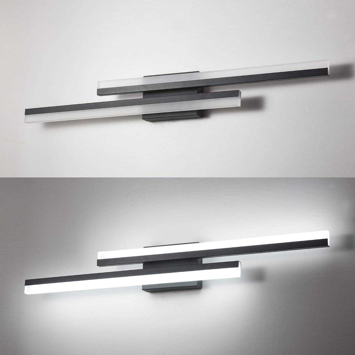Dimmable Black LED Bathroom Vanity Light Bar