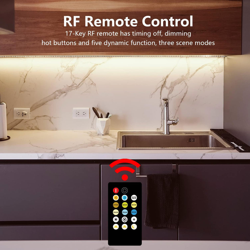 Remote‑Controlled LED Under Cabinet Lighting Kit