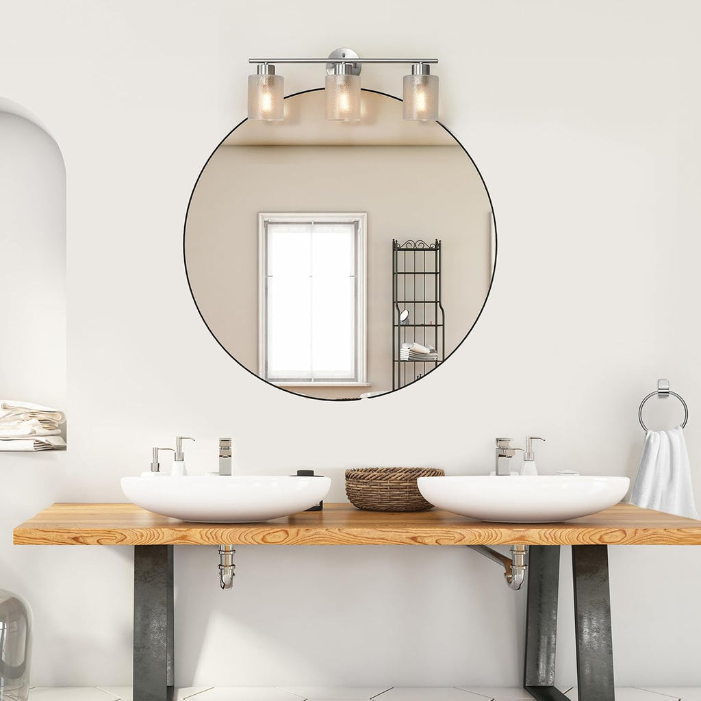 Brushed Nickel Bathroom Vanity Light Accessory Set