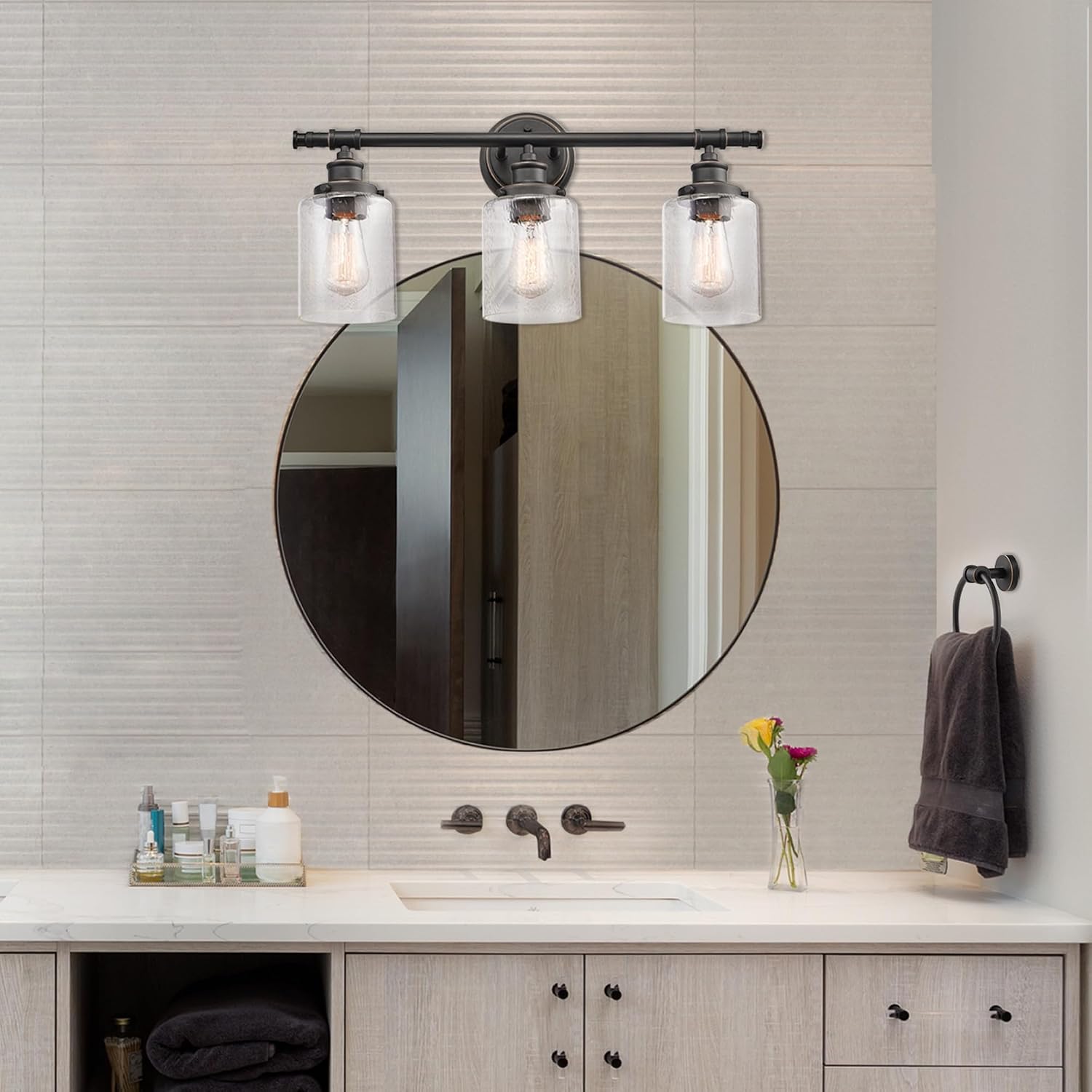 Bronze Bathroom Vanity Light Accessory Set