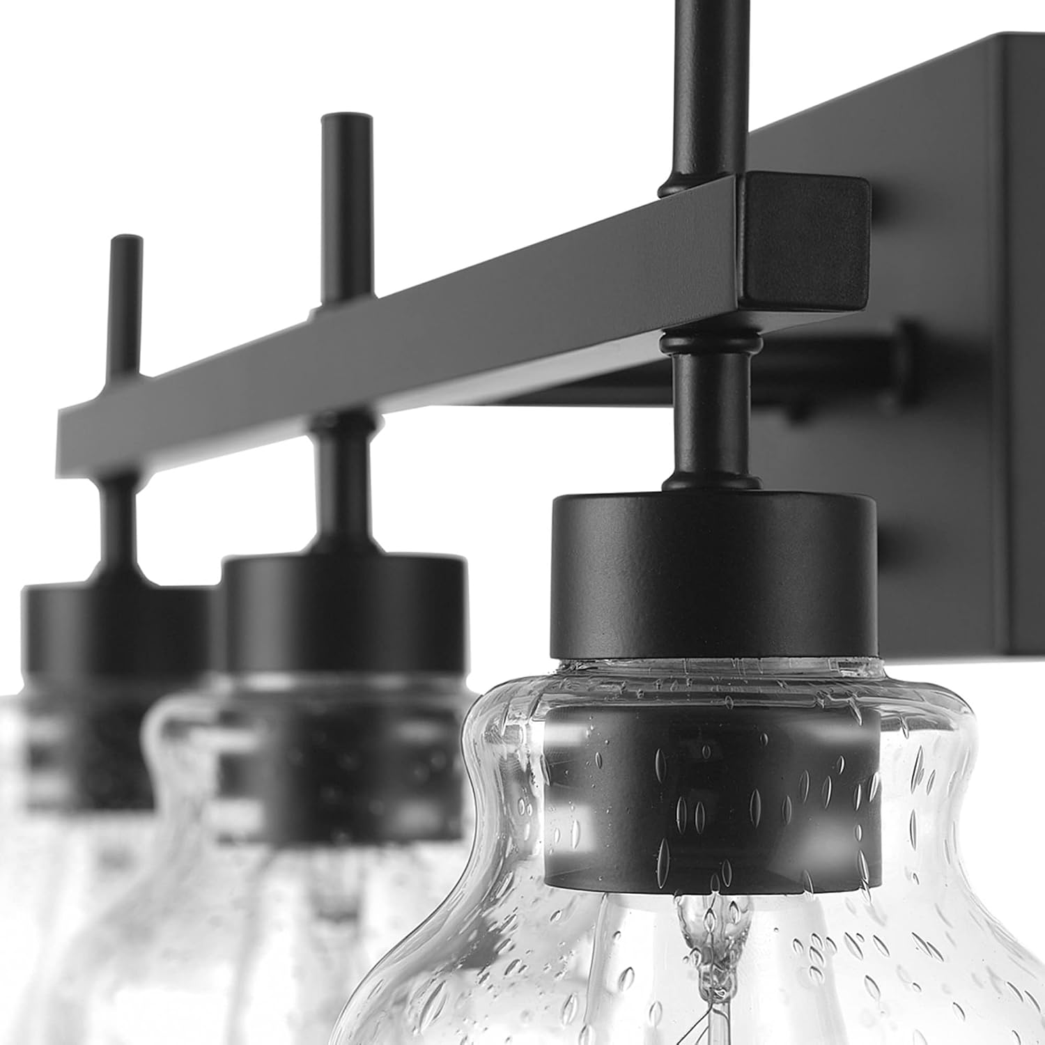 Matte Black Bathroom Vanity Light Accessory Set