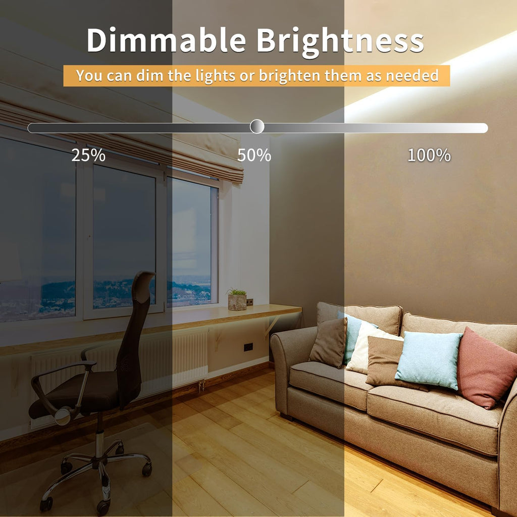 Dimmable Warm White COB LED Strip Lights