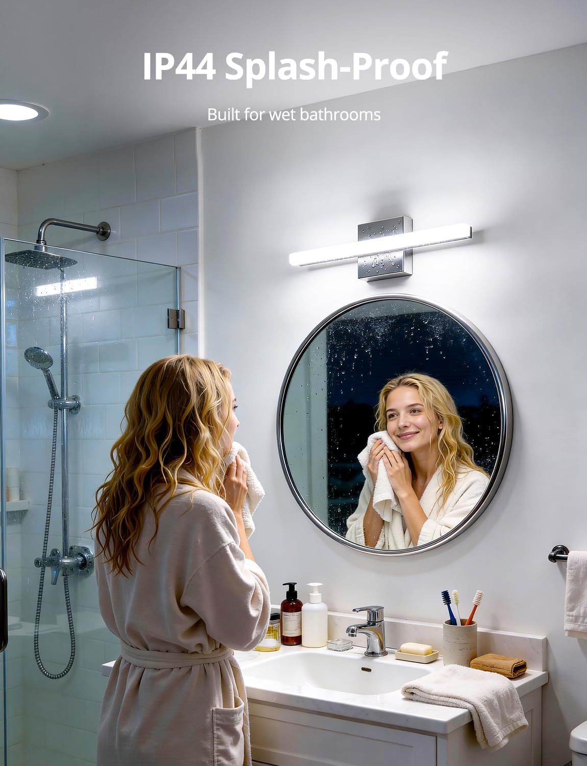 Modern Chrome Bathroom Vanity Wall Lamp Fixture