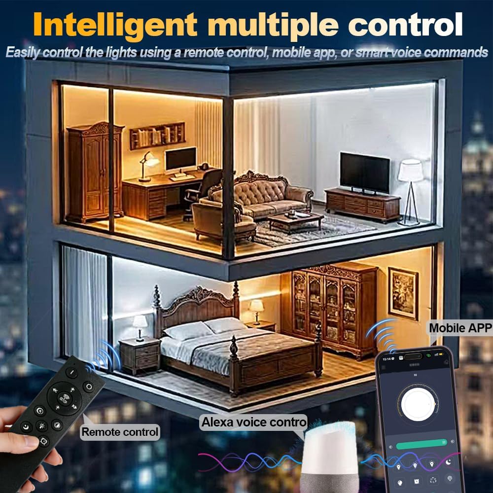 Smart Dimmable CCT COB LED Strip Light Kit