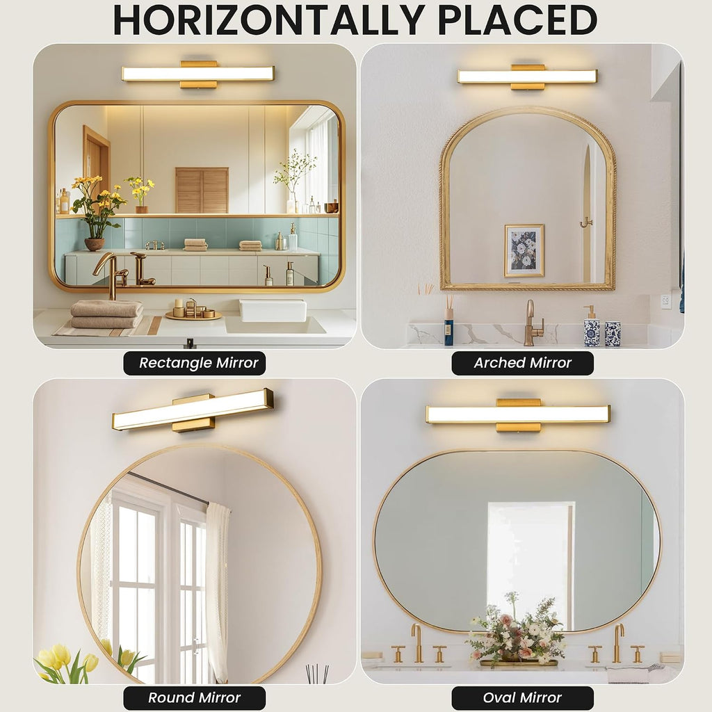 Golden Dimmable LED Bathroom Vanity Light Bar