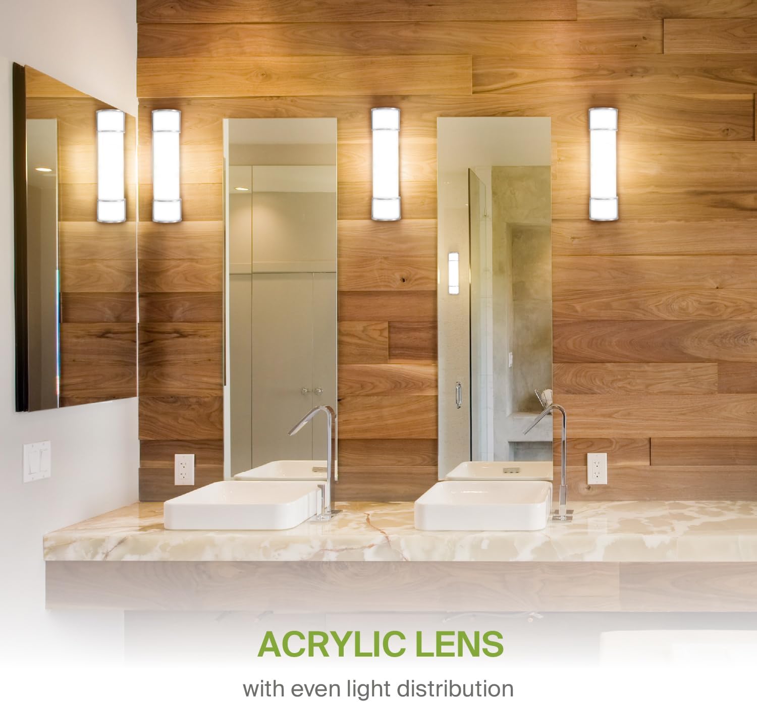 Nickel Dimmable LED Bathroom Vanity Light Bar