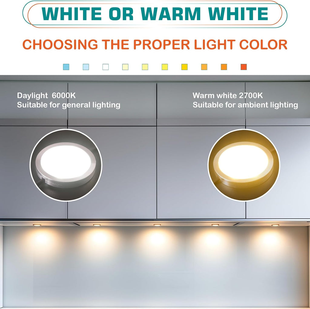 Dimmable Linkable LED Under Cabinet Puck Lights