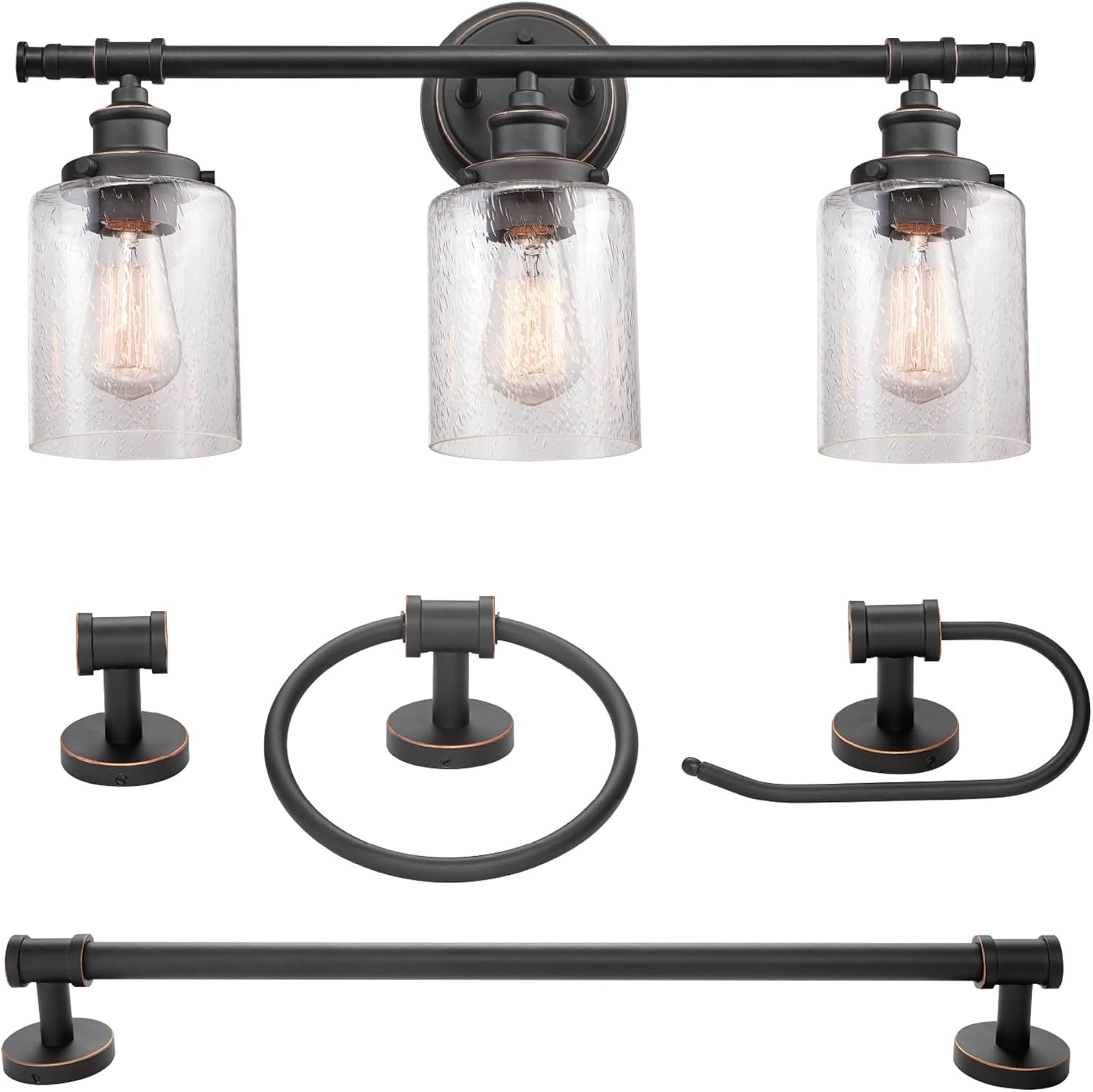 Bronze Bathroom Vanity Light Accessory Set