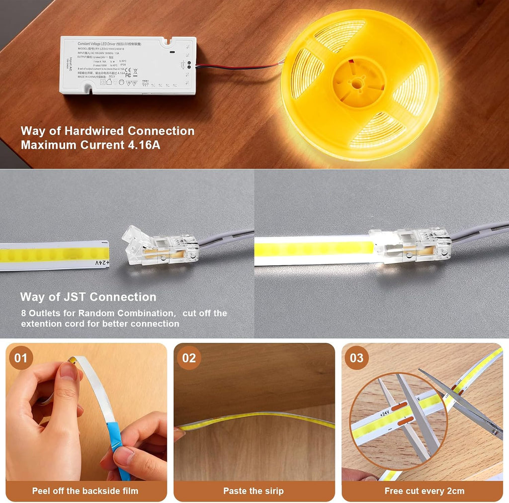 Cuttable Warm COB LED Under Cabinet Lights