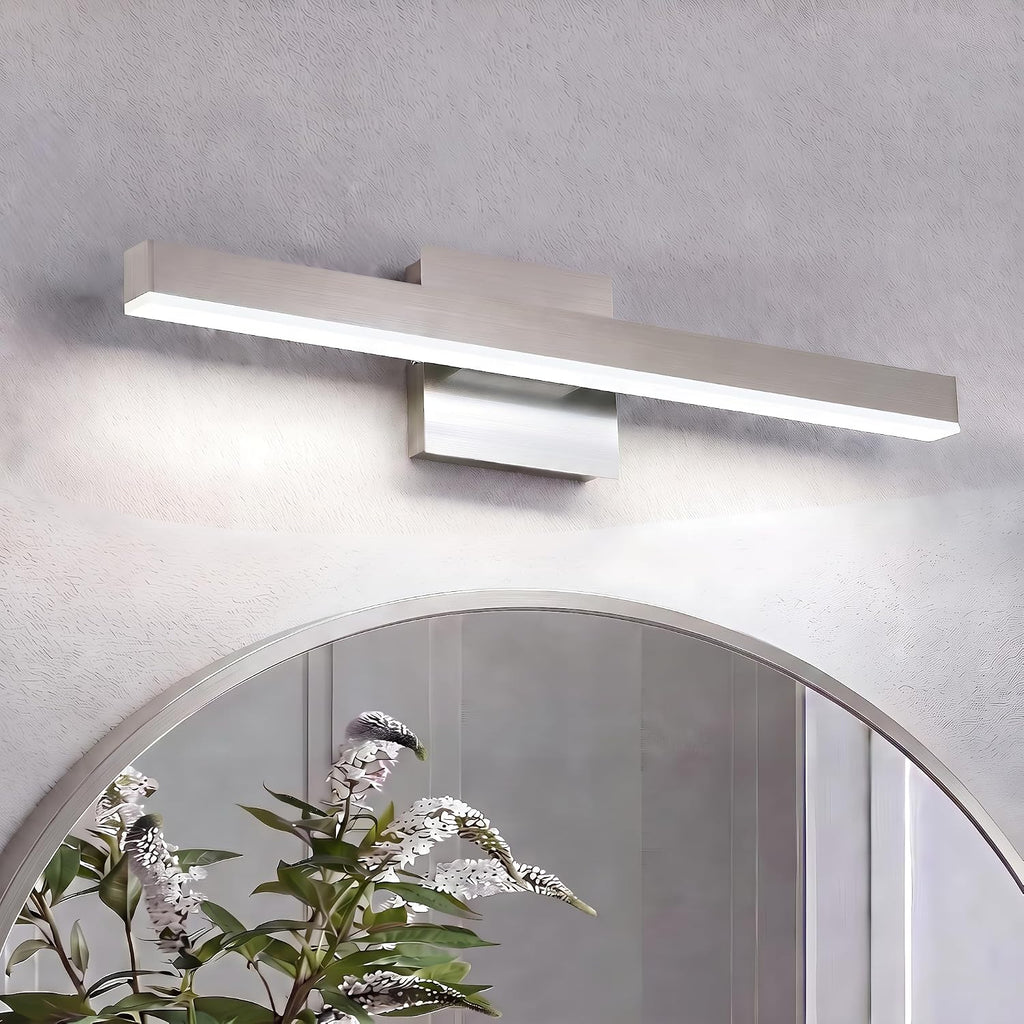 Brushed Nickel Modern Bathroom Vanity Light Fixture